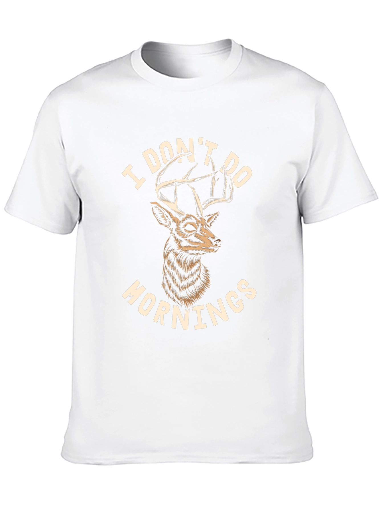 I Dont Do Mornings Deer Graphic T-Shirt