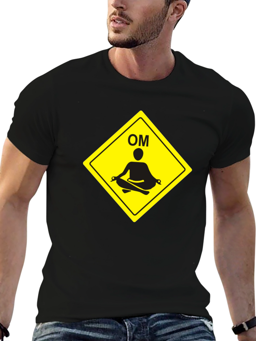 Meditate OM Symbol Black T-Shirt