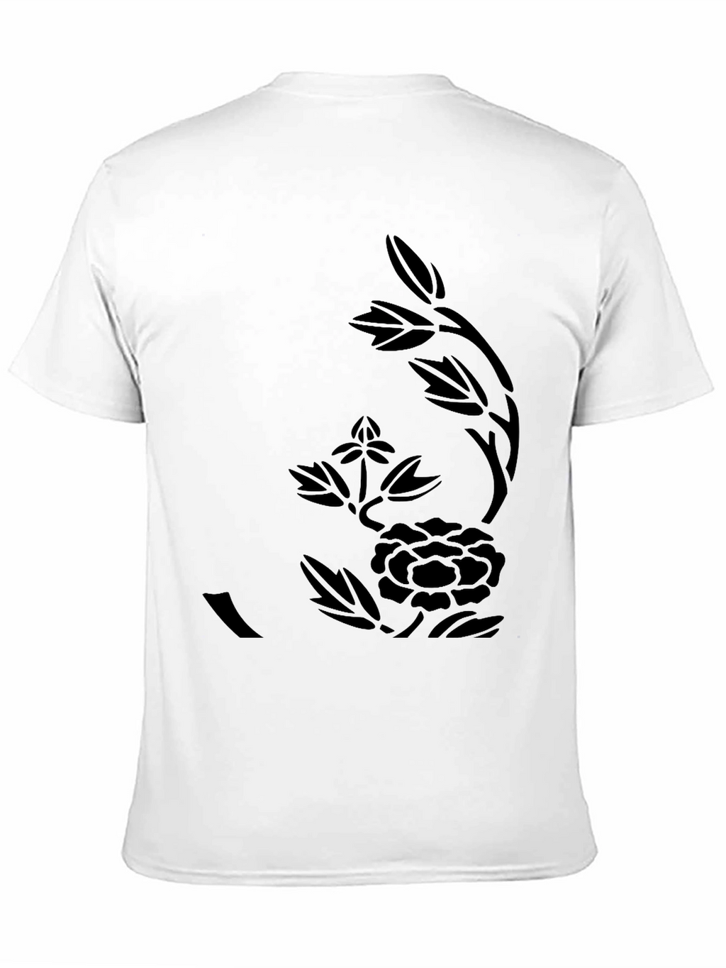 Black Floral Print Tee