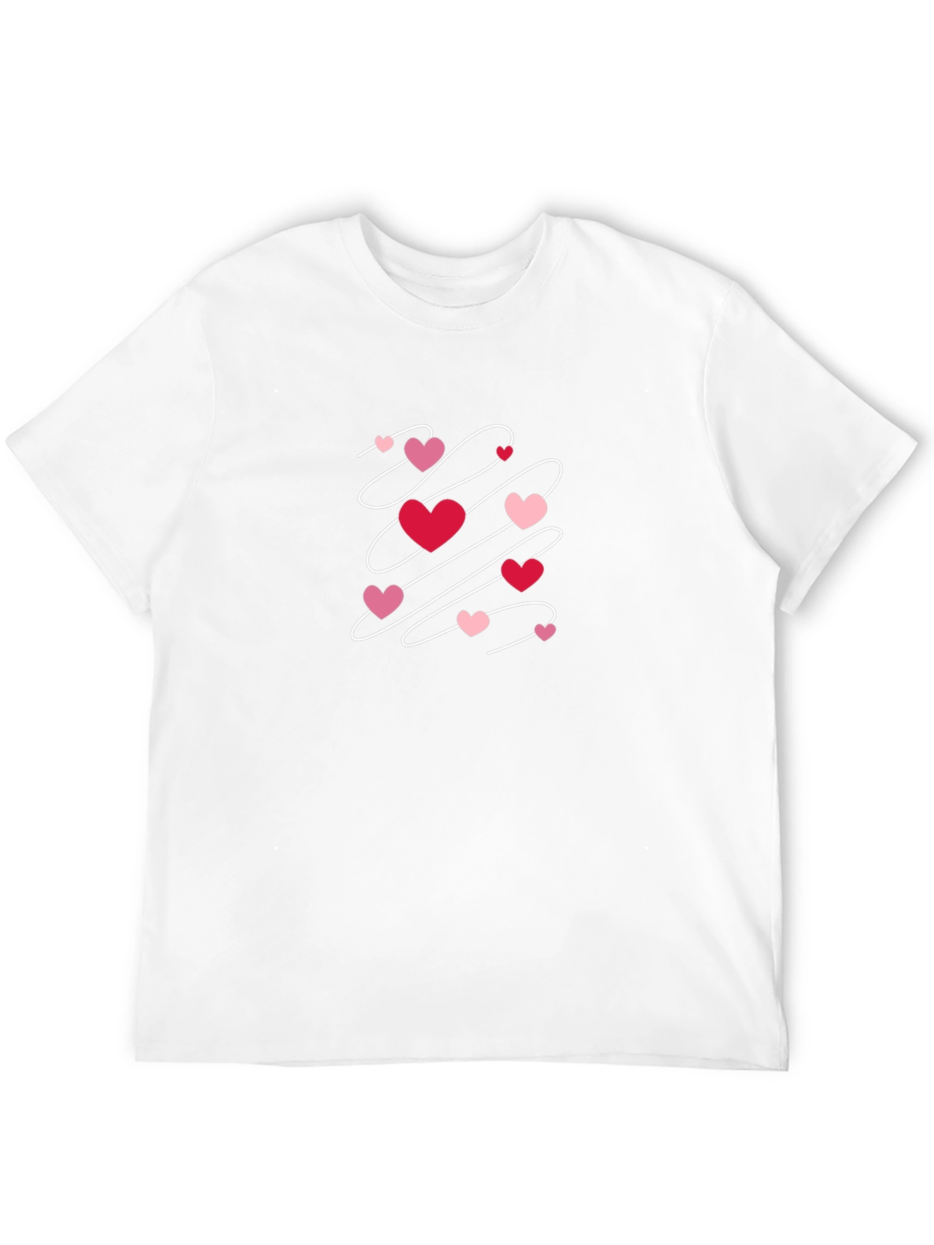 Heart Swirl Black T-Shirt - Valentines Day Apparel