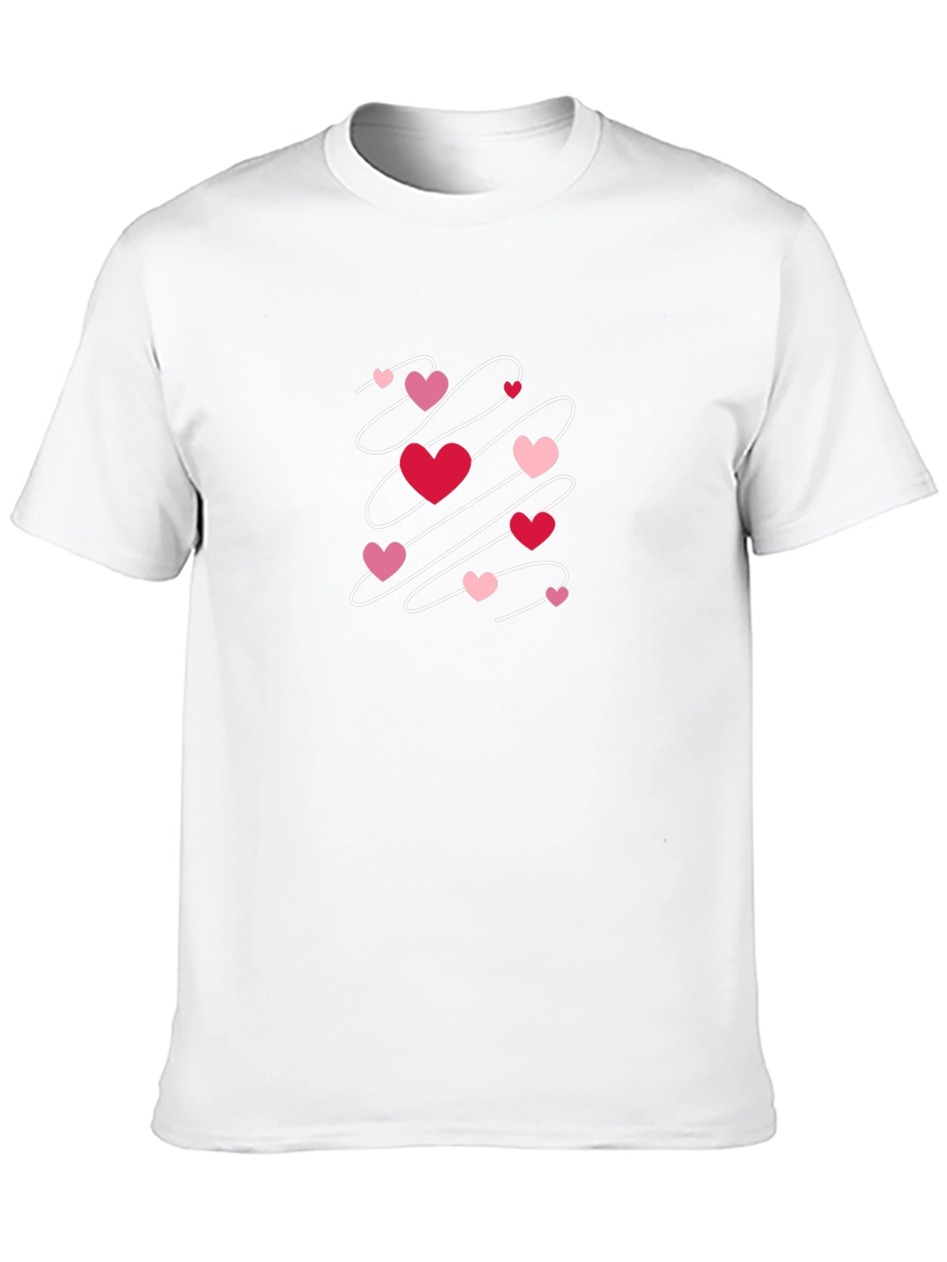 Heart Swirl Black T-Shirt - Valentines Day Apparel