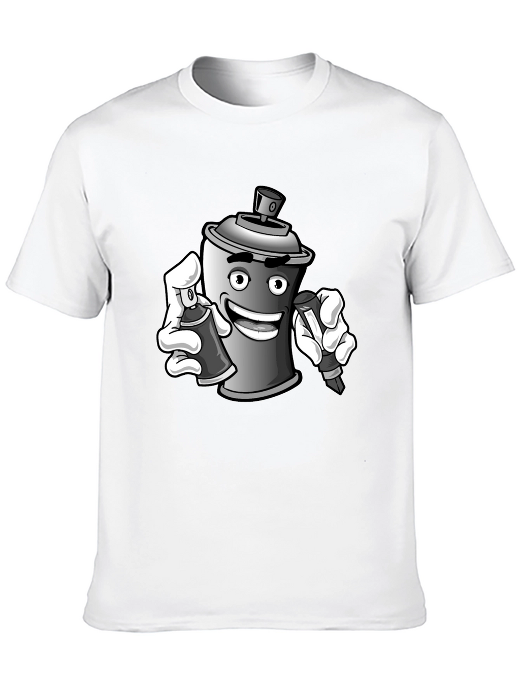 Spray Can Graffiti Art Black T-Shirt