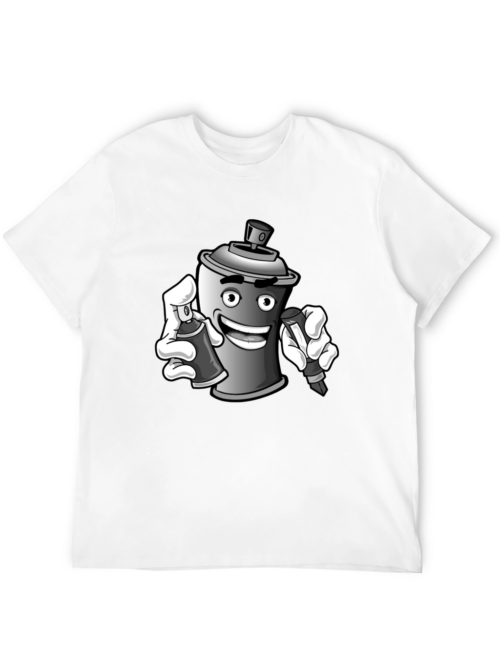 Spray Can Graffiti Art Black T-Shirt