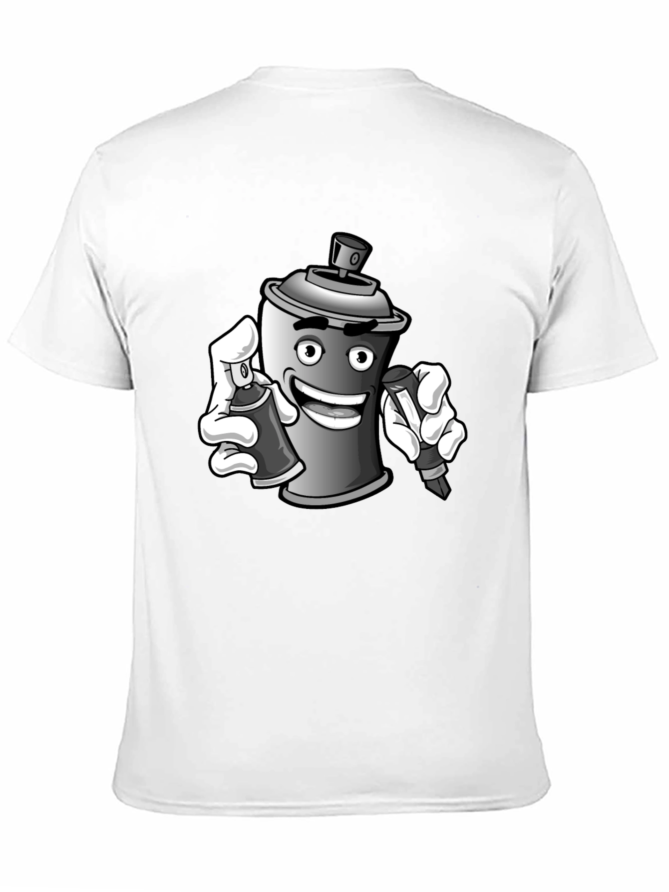 Spray Can Graffiti Art Black T-Shirt
