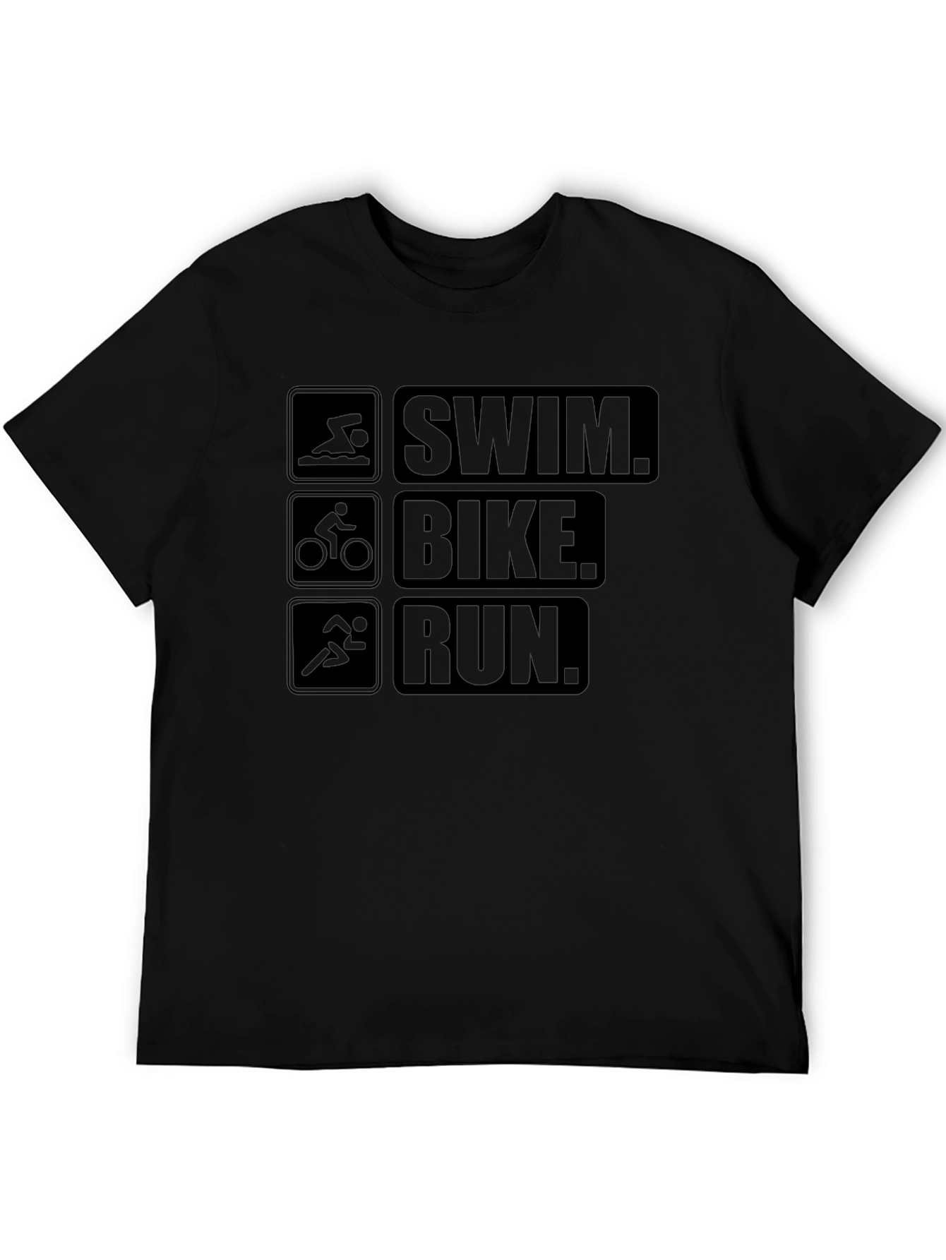 Swim Bike Run Triathlon T-Shirt for Athletes