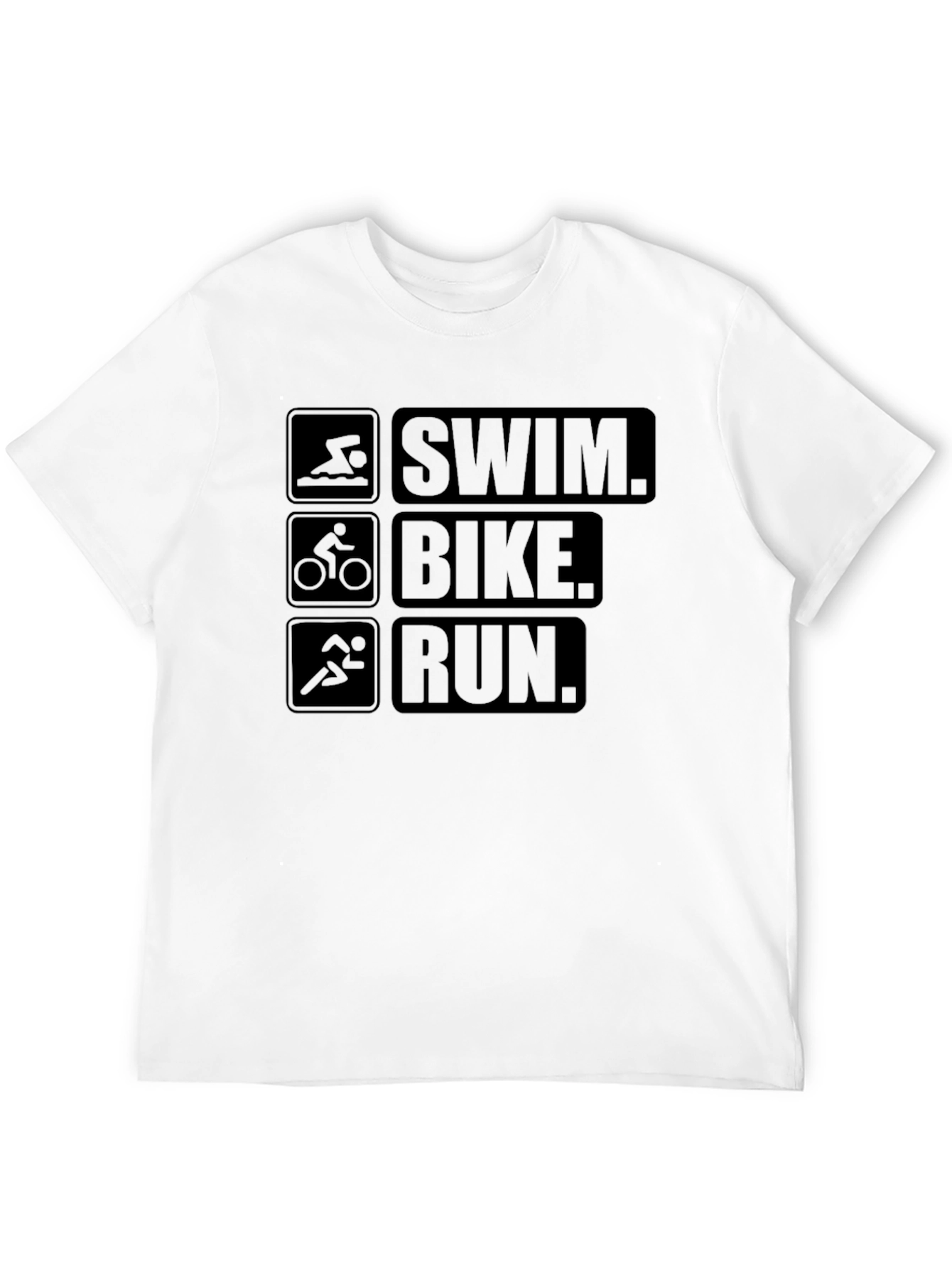 Swim Bike Run Triathlon T-Shirt for Athletes