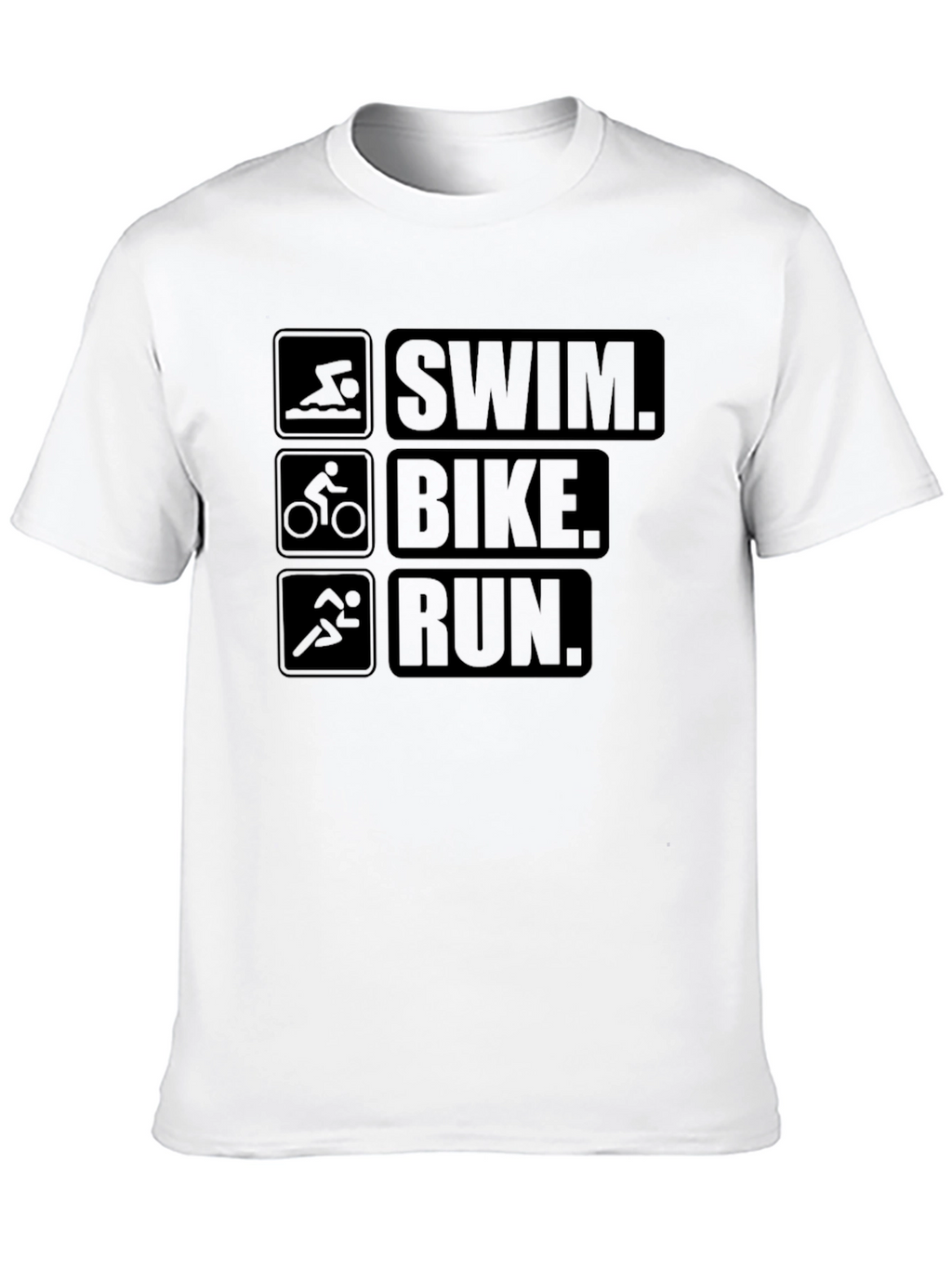 Swim Bike Run Triathlon T-Shirt for Athletes