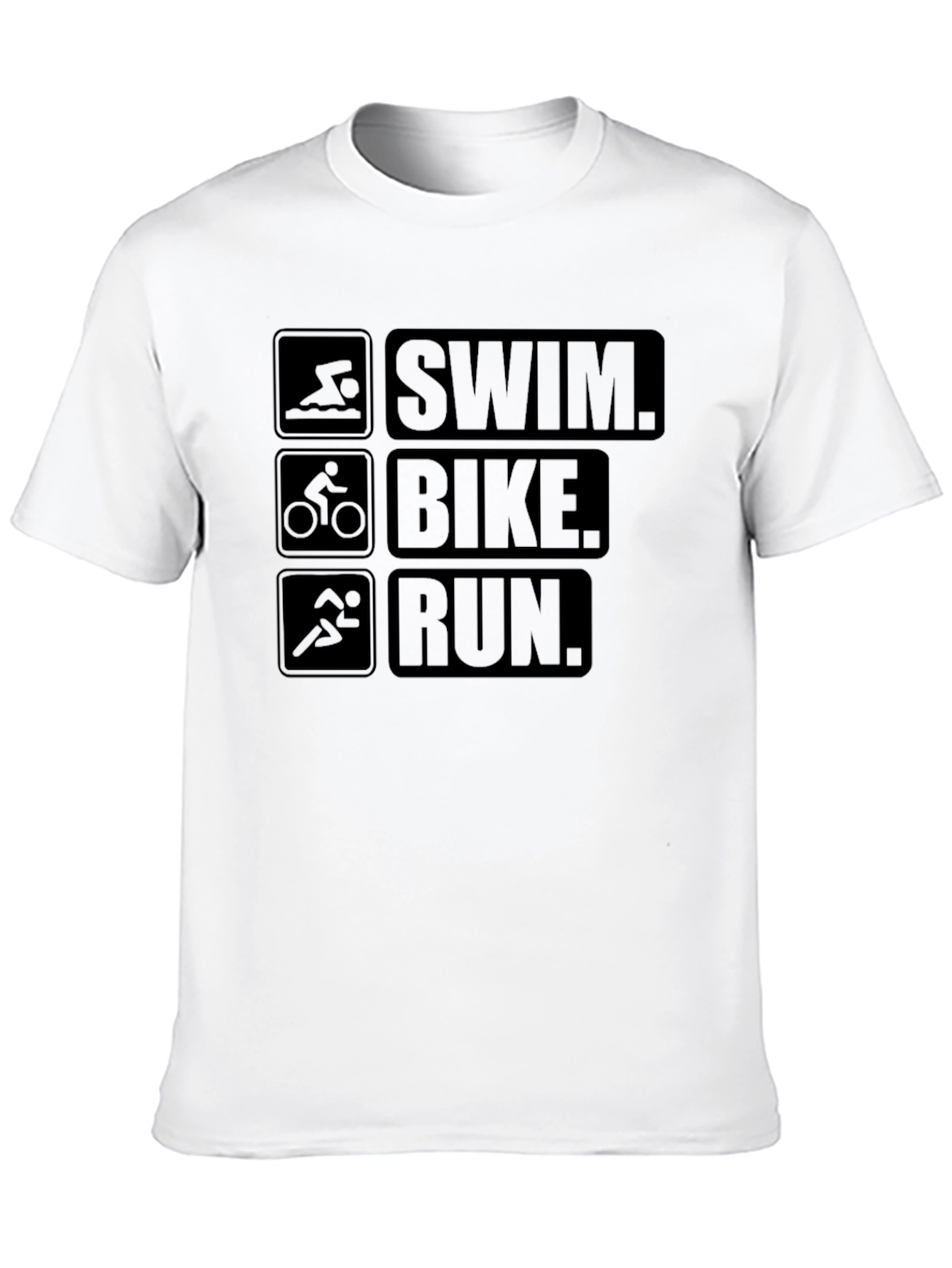 Swim Bike Run Triathlon T-Shirt for Athletes