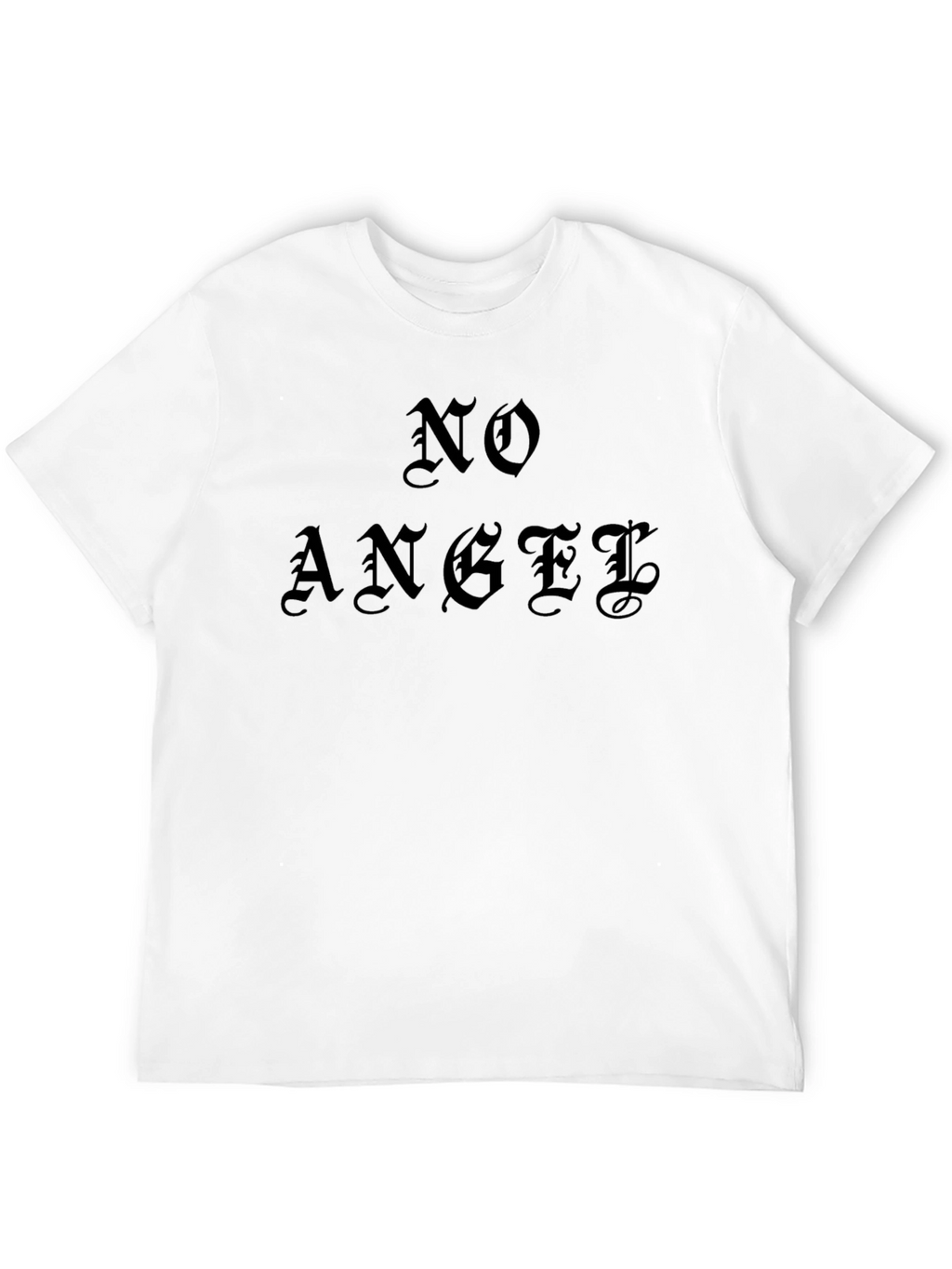 No Angel Graphic Tee - Black Gothic Print
