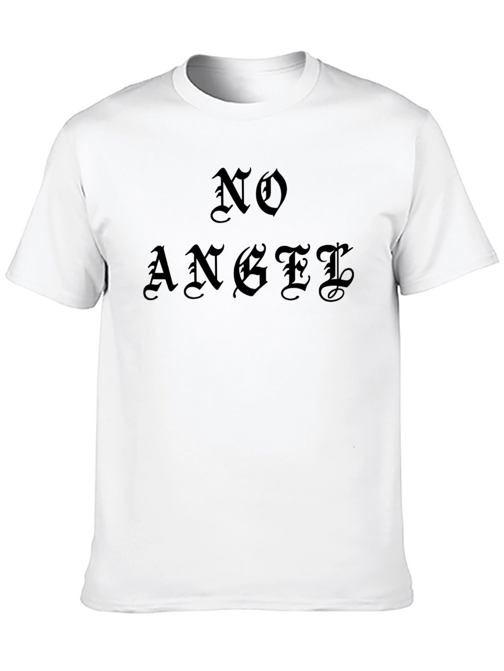 No Angel Graphic Tee - Black Gothic Print