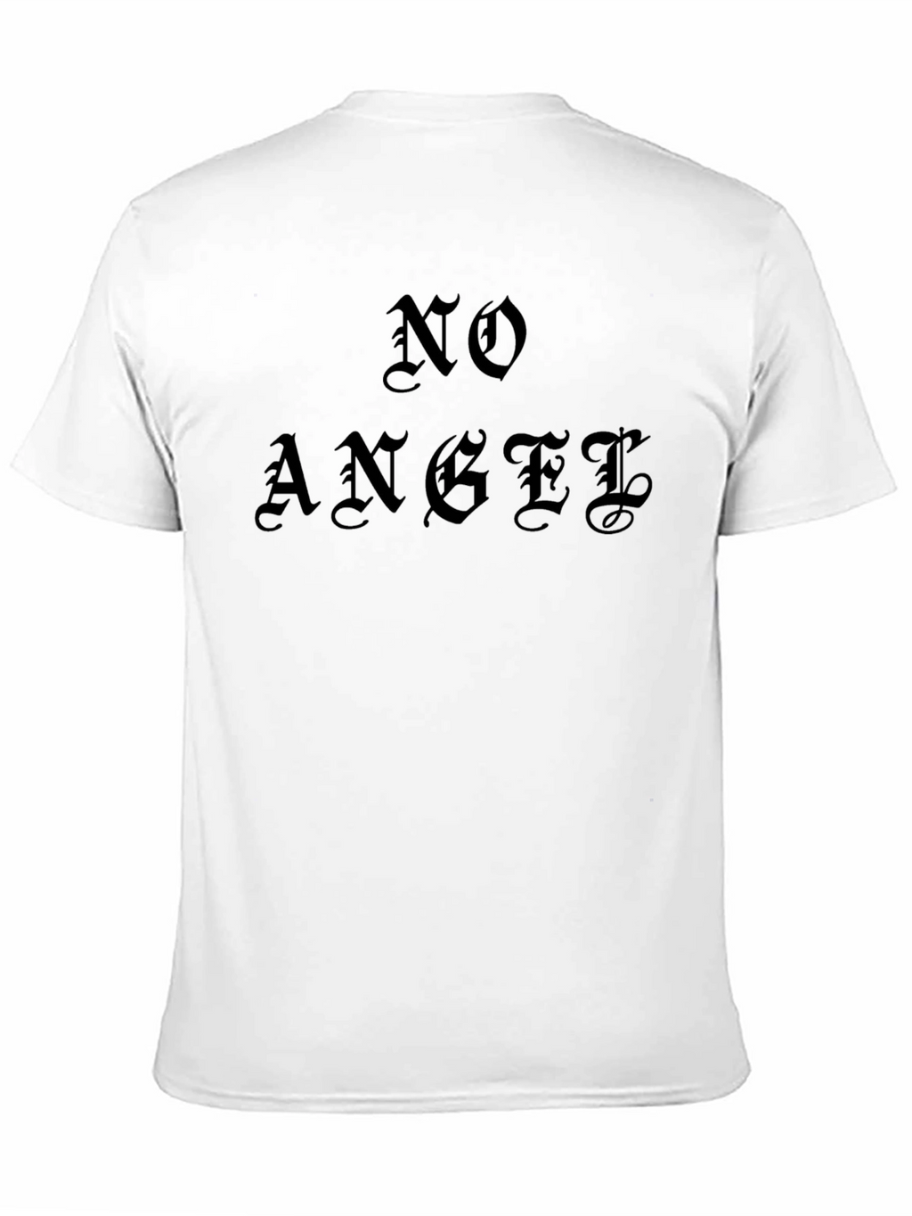 No Angel Graphic Tee - Black Gothic Print