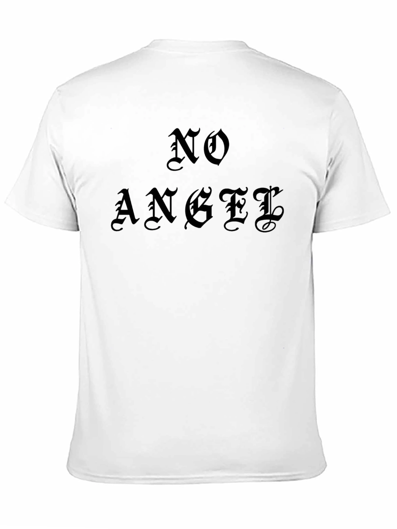 No Angel Graphic Tee - Black Gothic Print