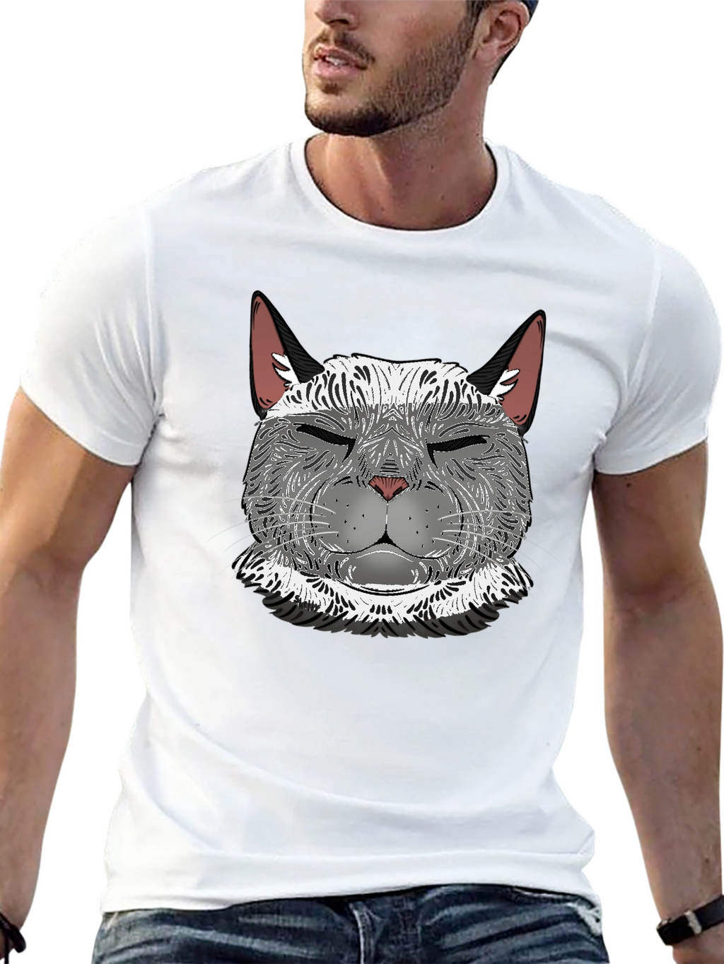 Cool Cat Graphic T-Shirt - Mens Black Tee