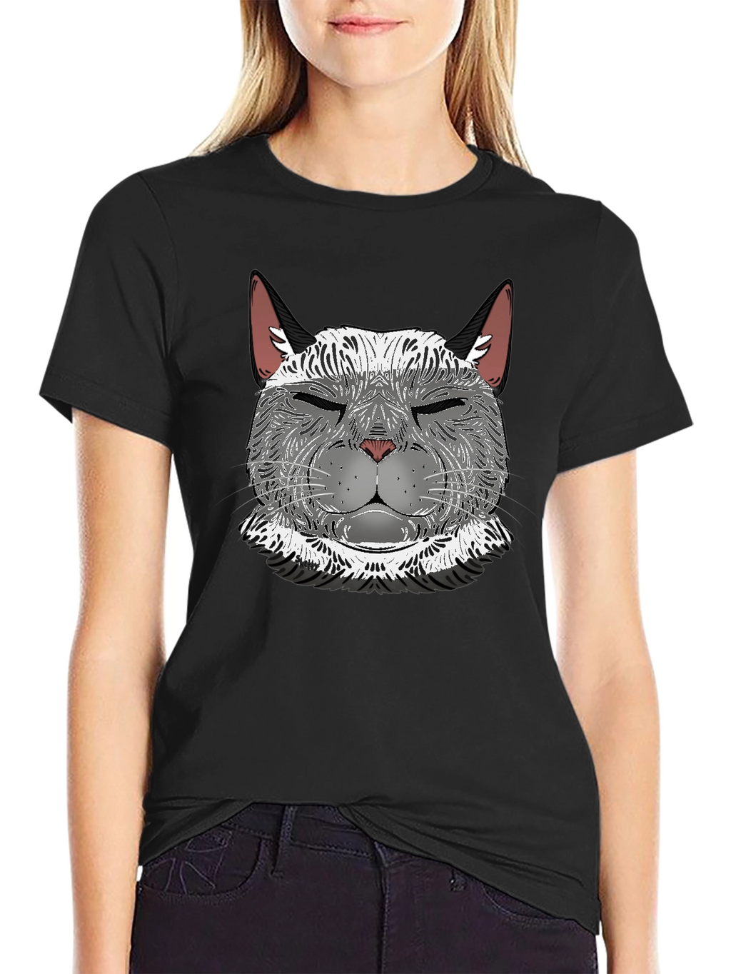 Cool Cat Graphic T-Shirt - Mens Black Tee