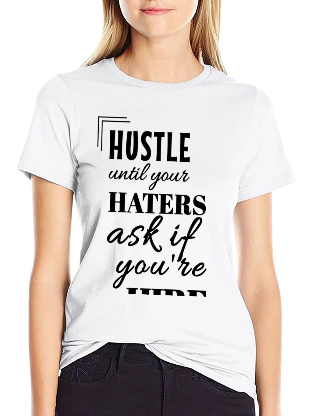 Hustle Motivational Black T-Shirt