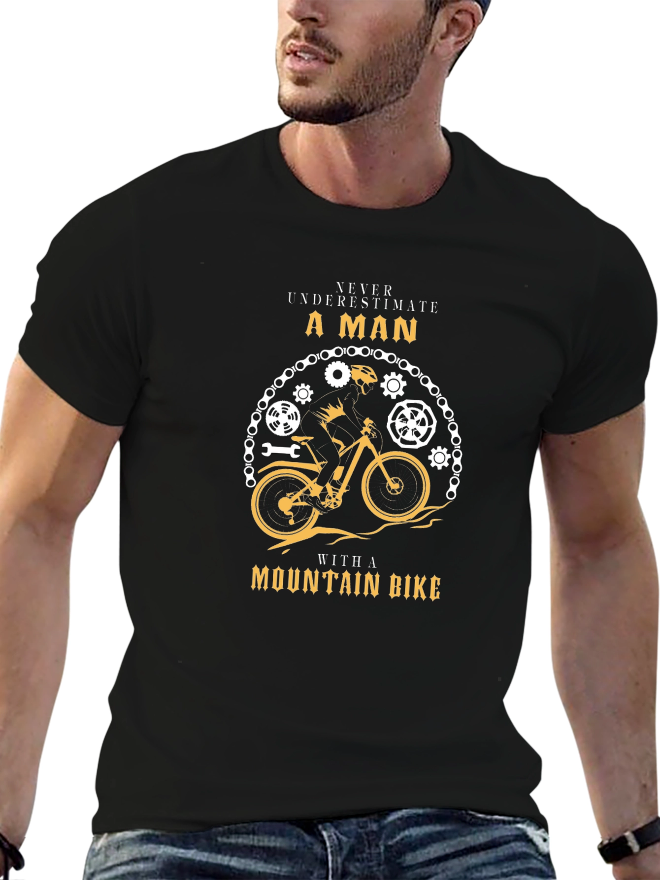 Mountain Bike Man Graphic T-Shirt