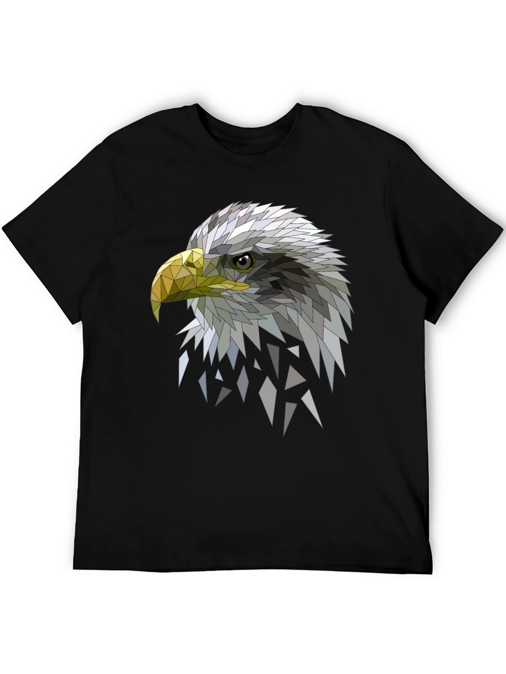 Geometric Eagle Graphic Black Tee
