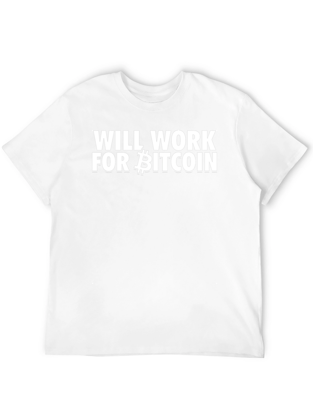 Will Work For Bitcoin Black Tee