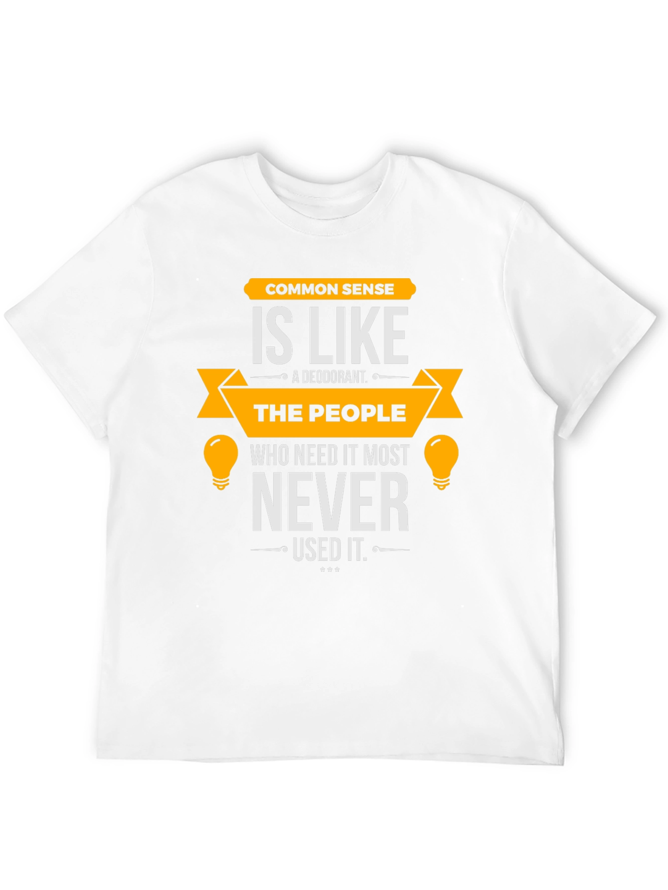 Common Sense Humor T-Shirt - Mens Black Tee