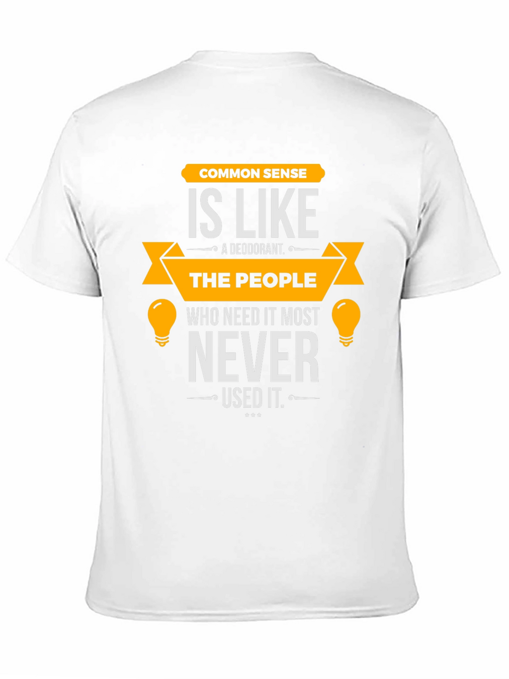 Common Sense Humor T-Shirt - Mens Black Tee