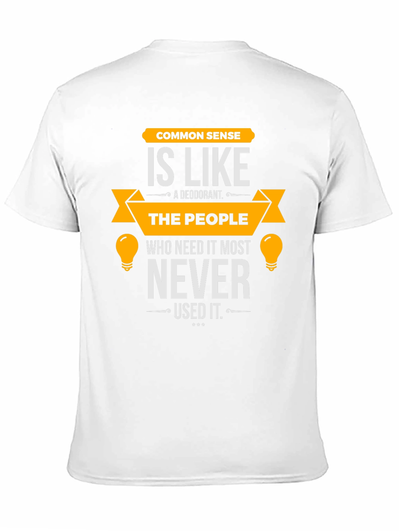Common Sense Humor T-Shirt - Mens Black Tee