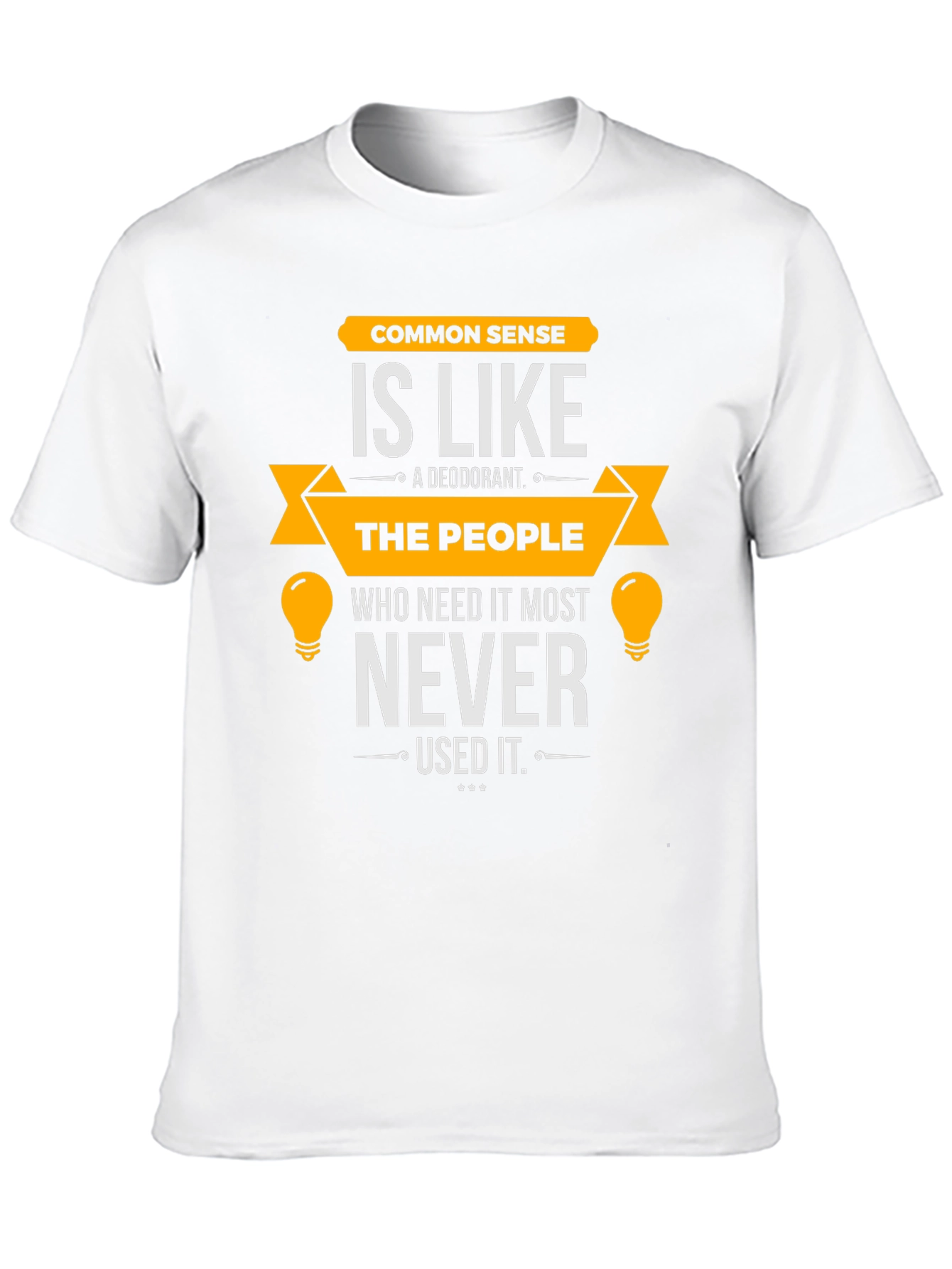 Common Sense Humor T-Shirt - Mens Black Tee