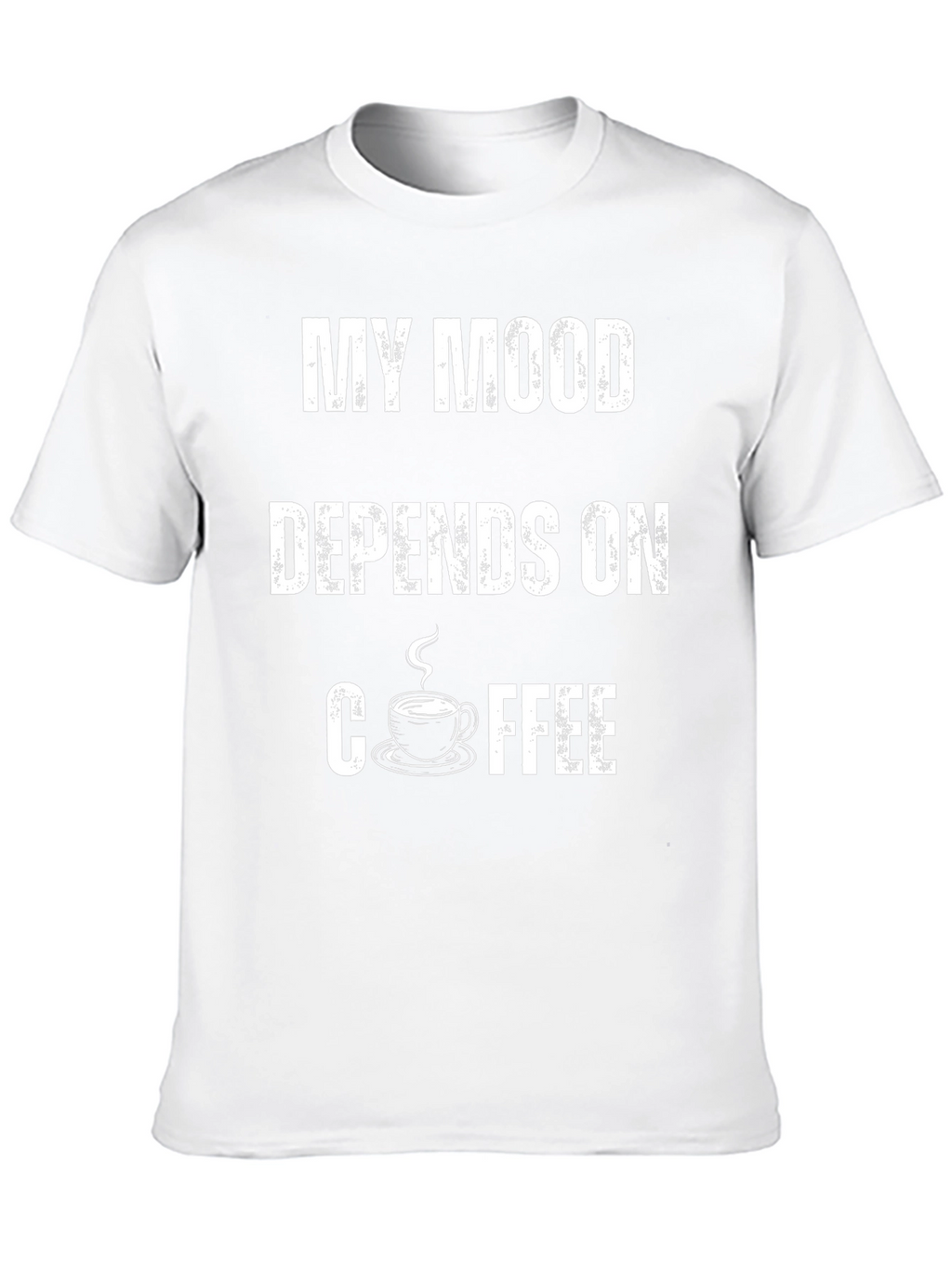 My Mood Depends On Coffee Black T-Shirt