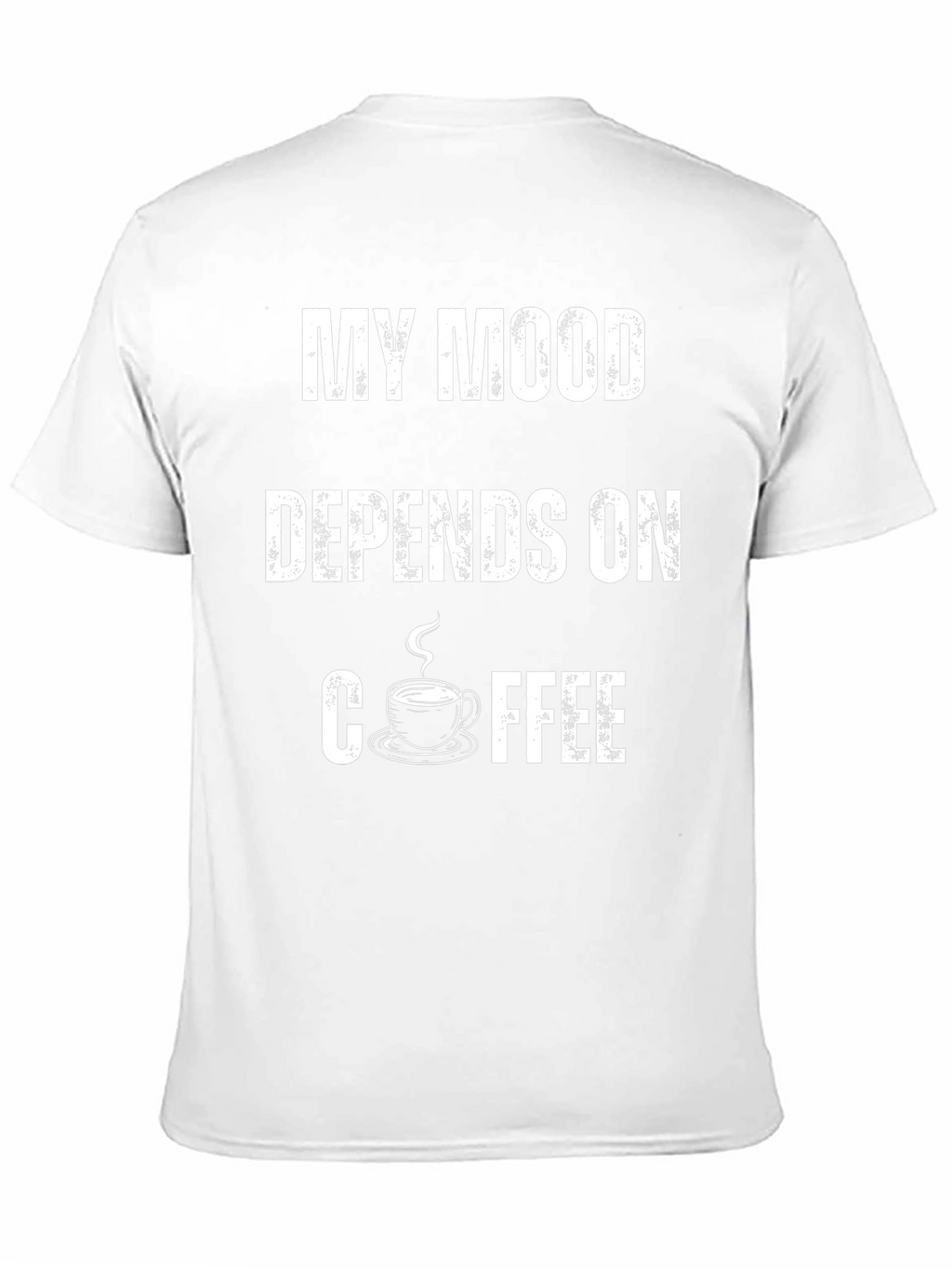 My Mood Depends On Coffee Black T-Shirt