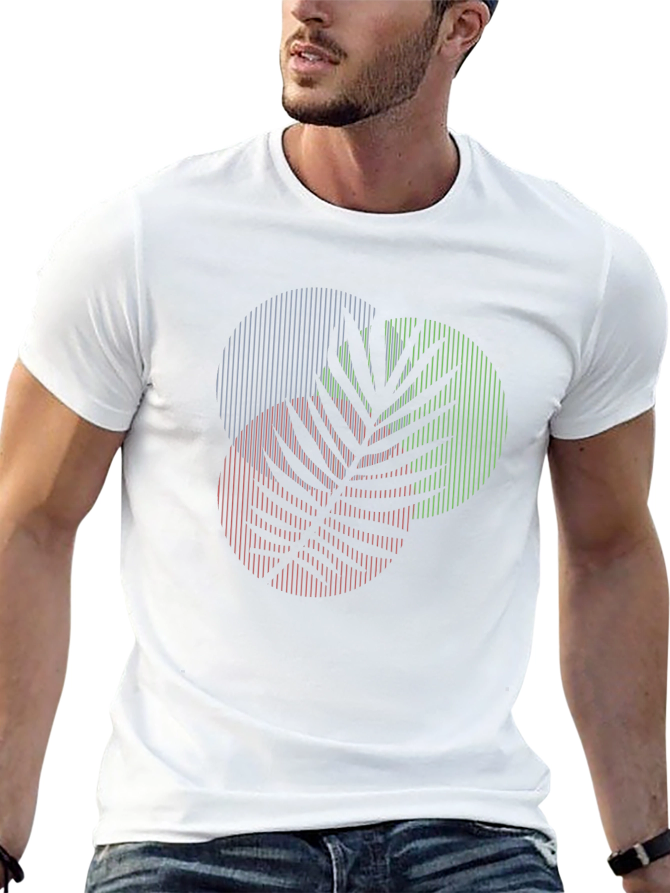 Modern Palm Leaf Graphic T-Shirt