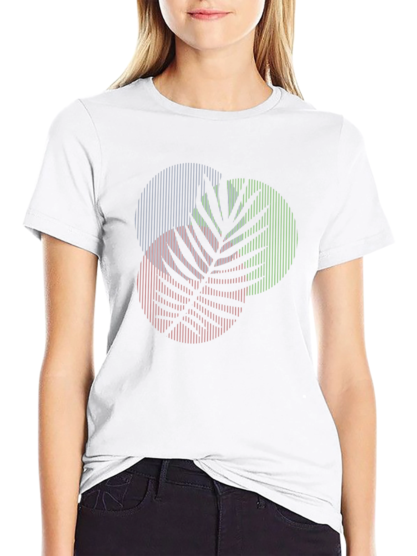 Modern Palm Leaf Graphic T-Shirt