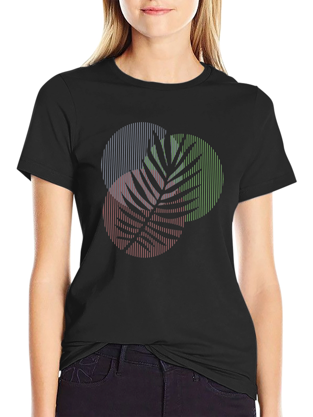 Modern Palm Leaf Graphic T-Shirt