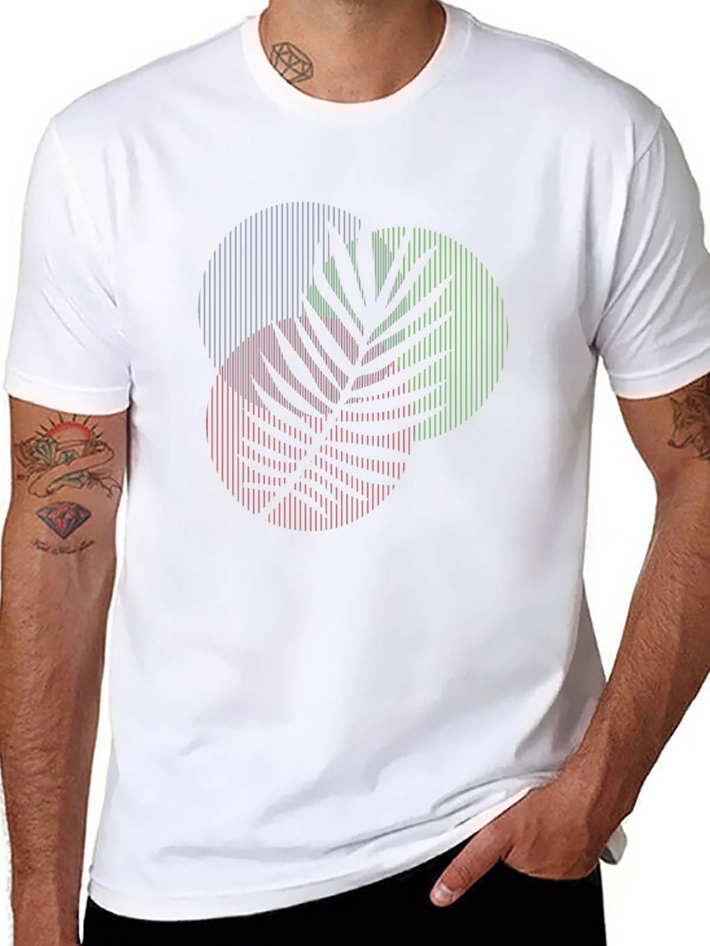 Modern Palm Leaf Graphic T-Shirt
