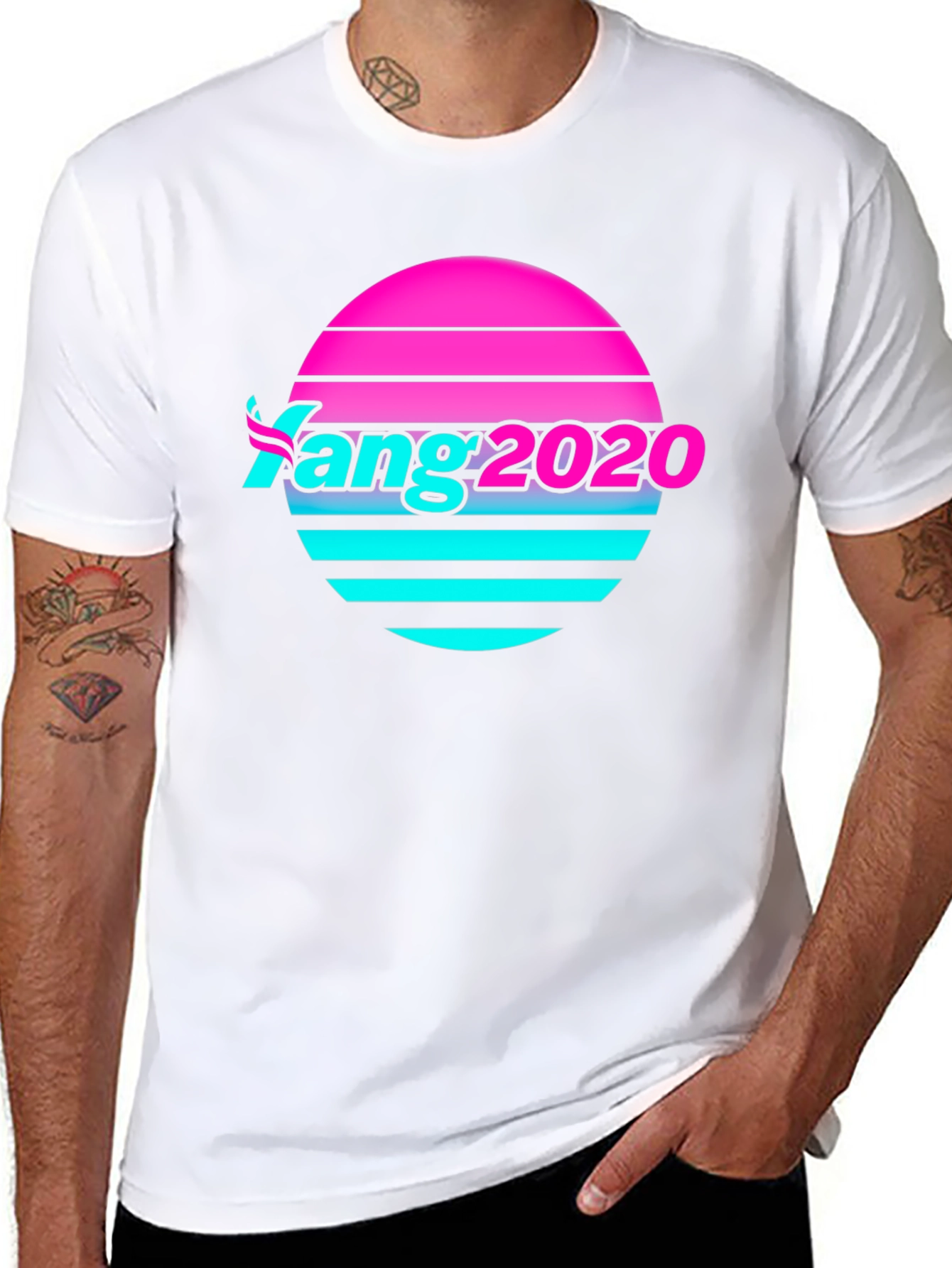 Yang 2020 Retro Graphic T-Shirt