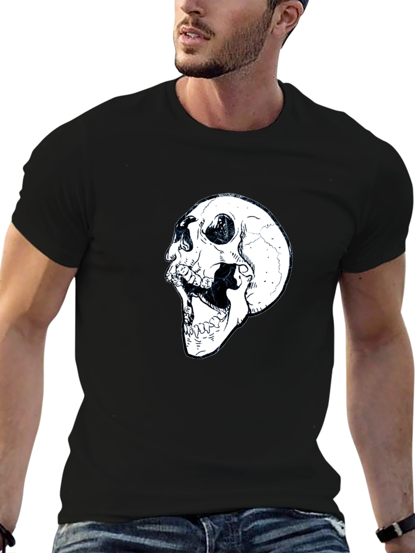 Skull Graphic Black T-Shirt