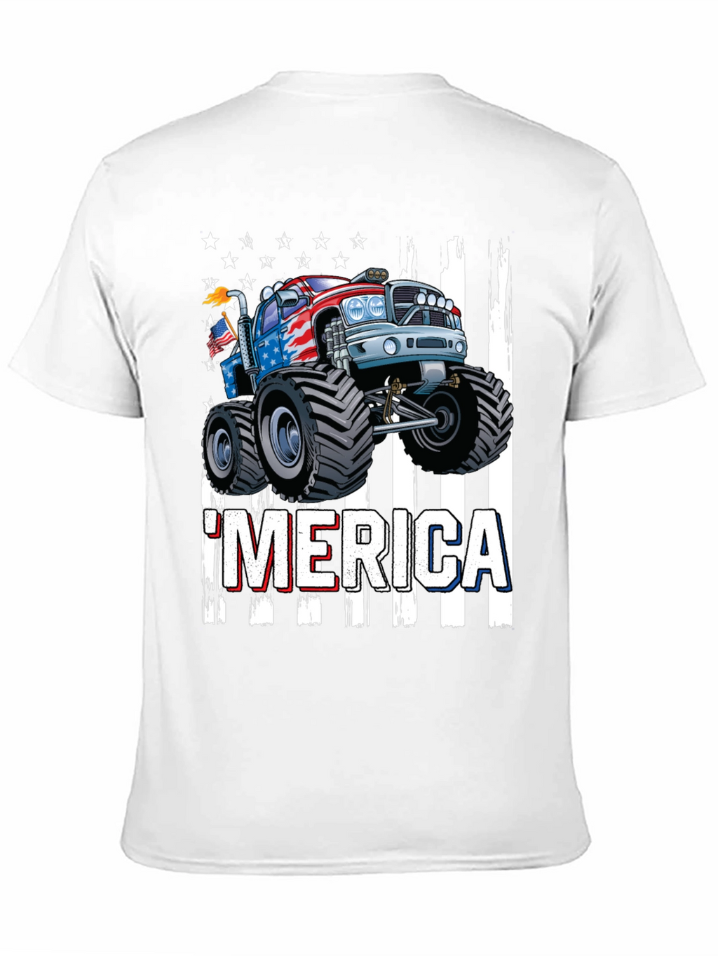 Patriotic Monster Truck Graphic T-Shirt