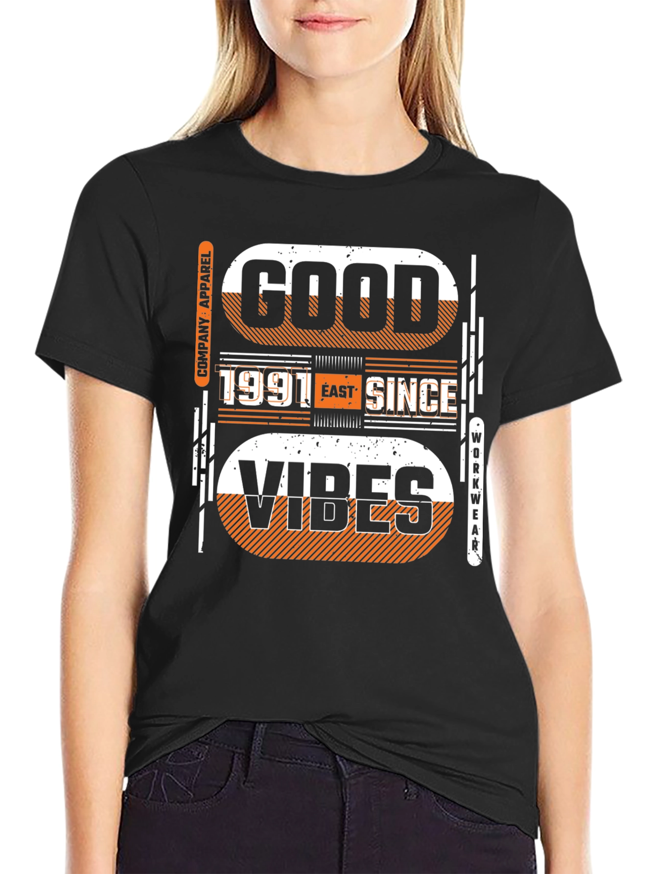 Good Vibes Since 1991 Black Graphic Tee