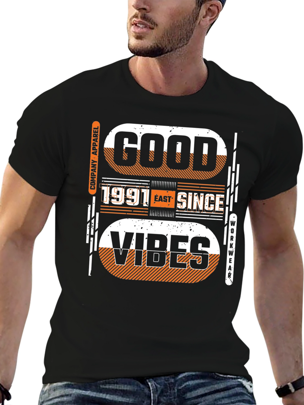 Good Vibes Since 1991 Black Graphic Tee