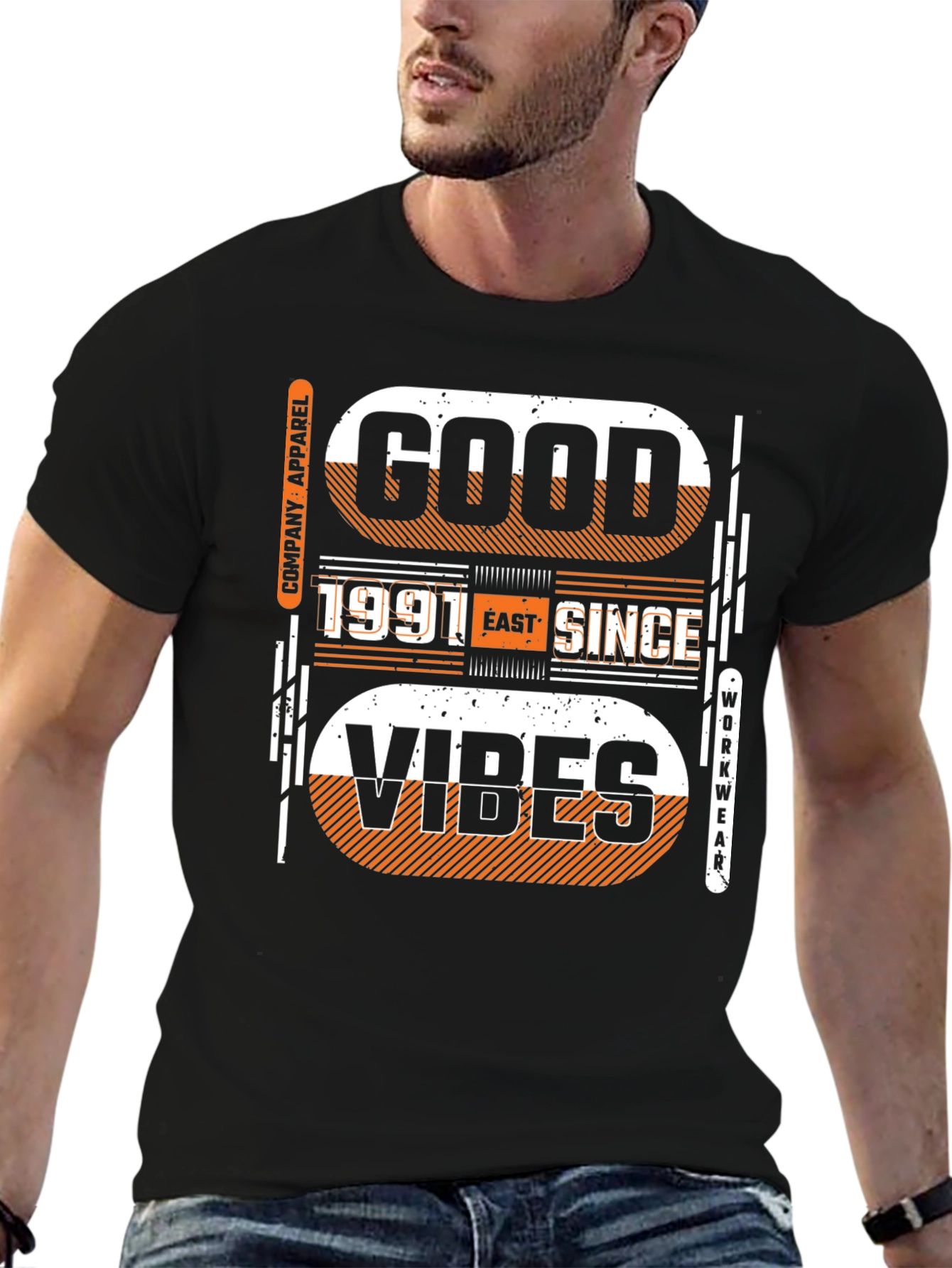 Good Vibes Since 1991 Black Graphic Tee