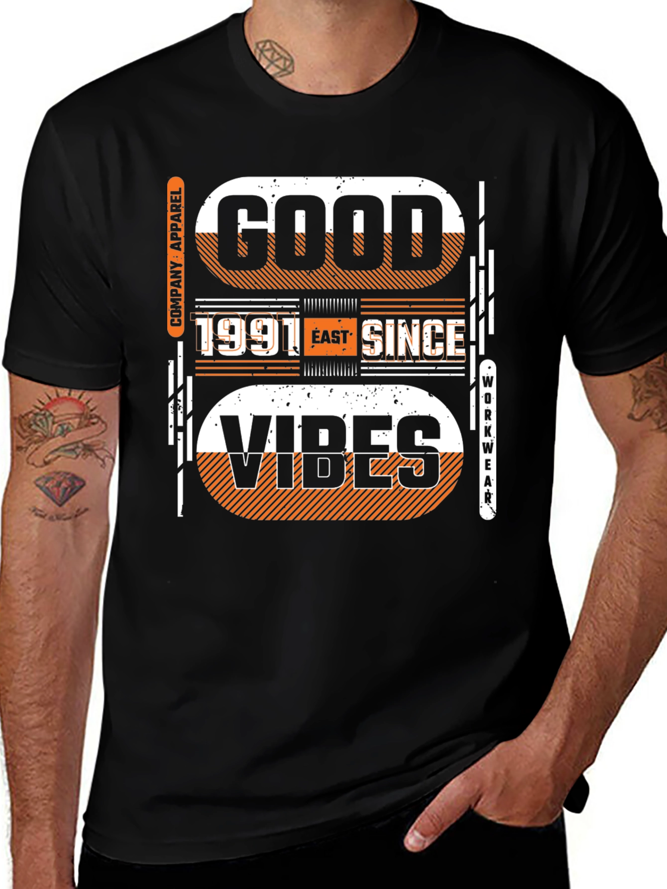 Good Vibes Since 1991 Black Graphic Tee