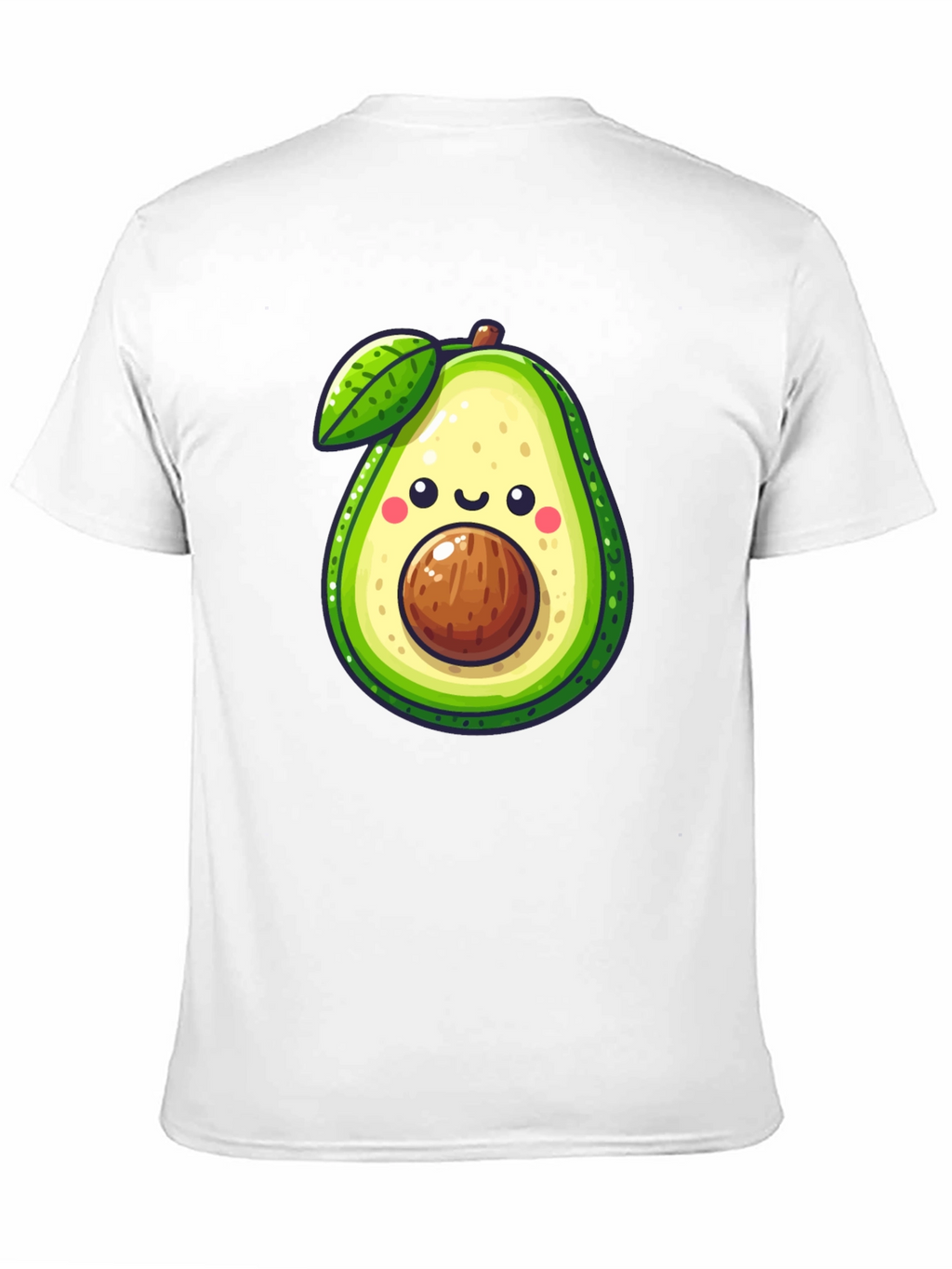 Cute Avocado Graphic Tee - Black Cotton Shirt