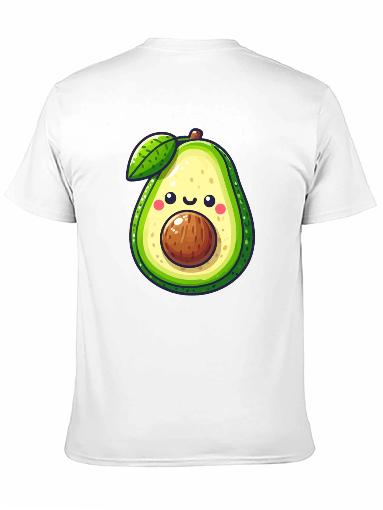 Cute Avocado Graphic Tee - Black Cotton Shirt