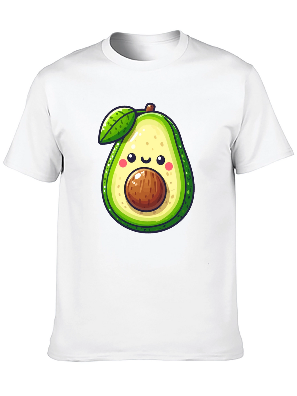 Cute Avocado Graphic Tee - Black Cotton Shirt