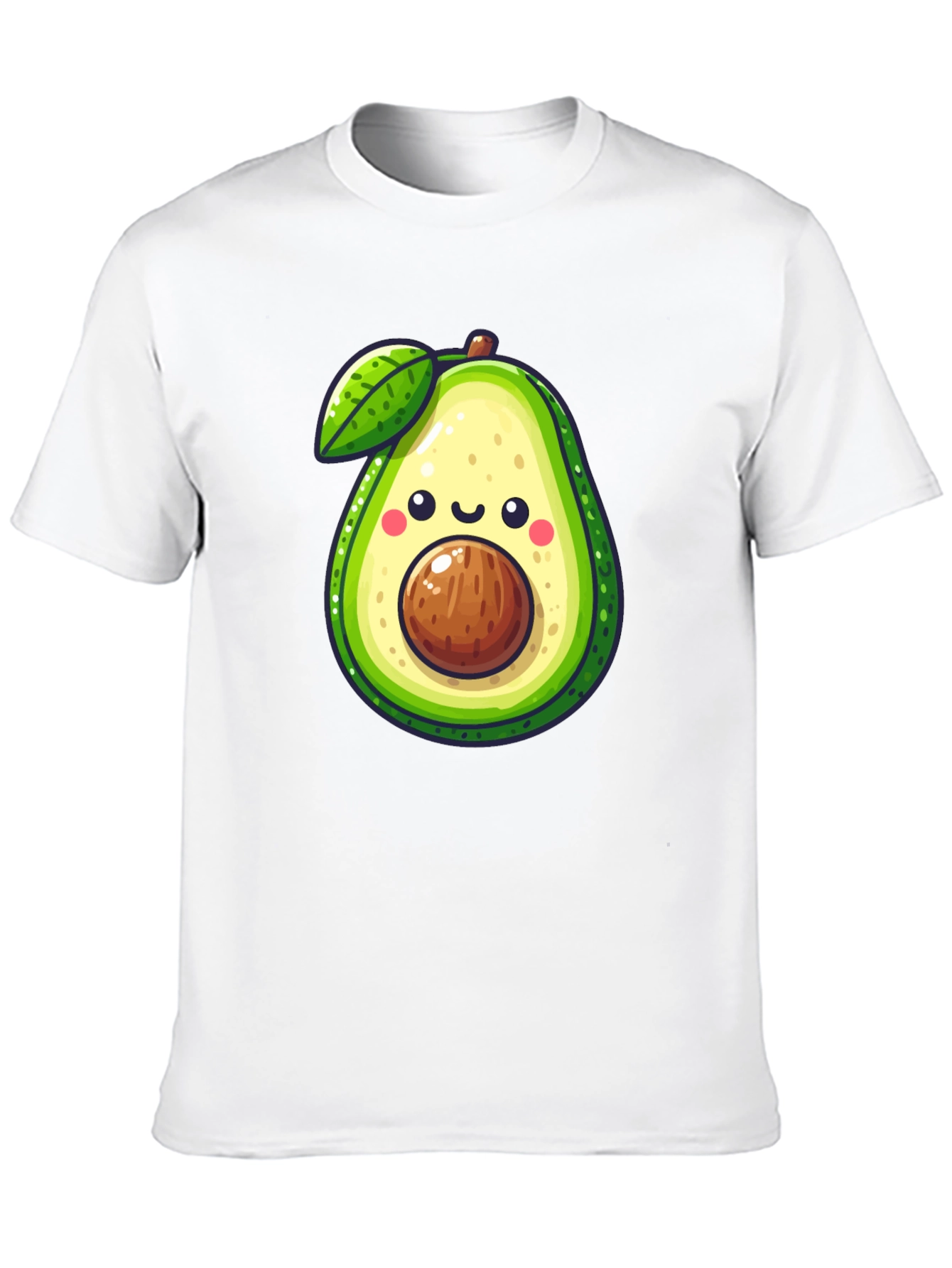 Cute Avocado Graphic Tee - Black Cotton Shirt