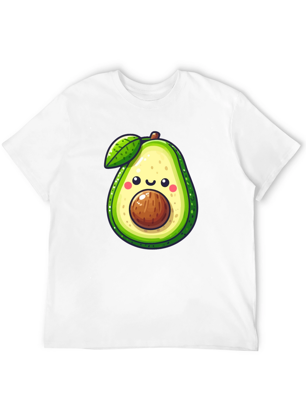 Cute Avocado Graphic Tee - Black Cotton Shirt