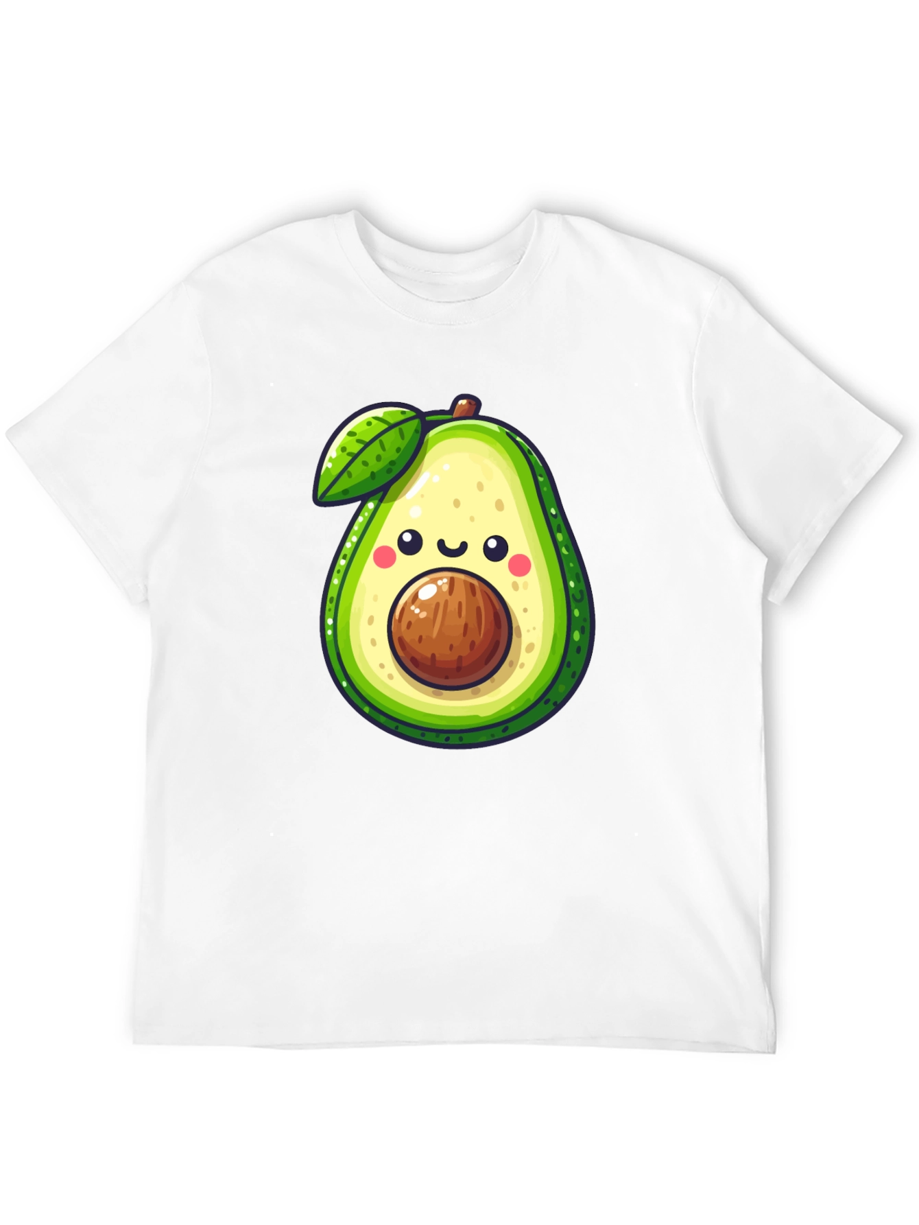 Cute Avocado Graphic Tee - Black Cotton Shirt