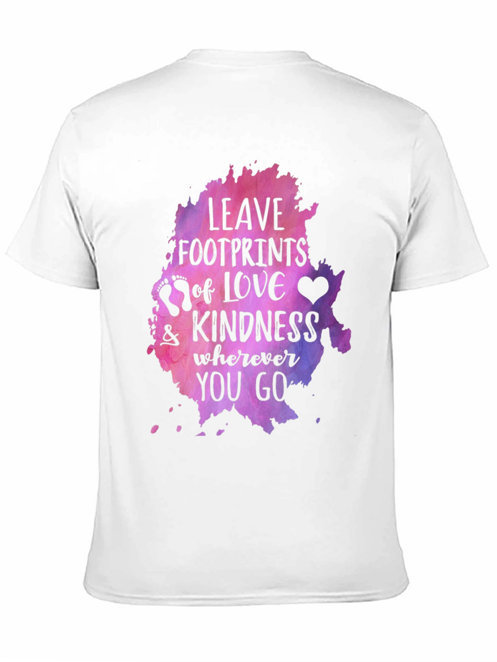 Leave Footprints of Love Kindness Graphic Tee - Black