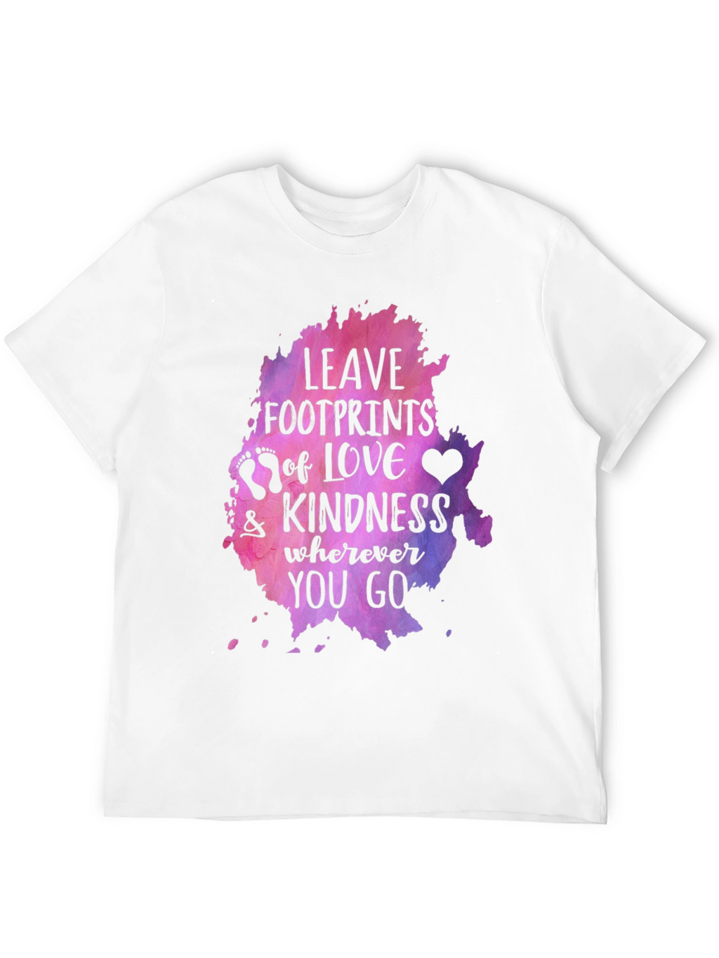 Leave Footprints of Love Kindness Graphic Tee - Black