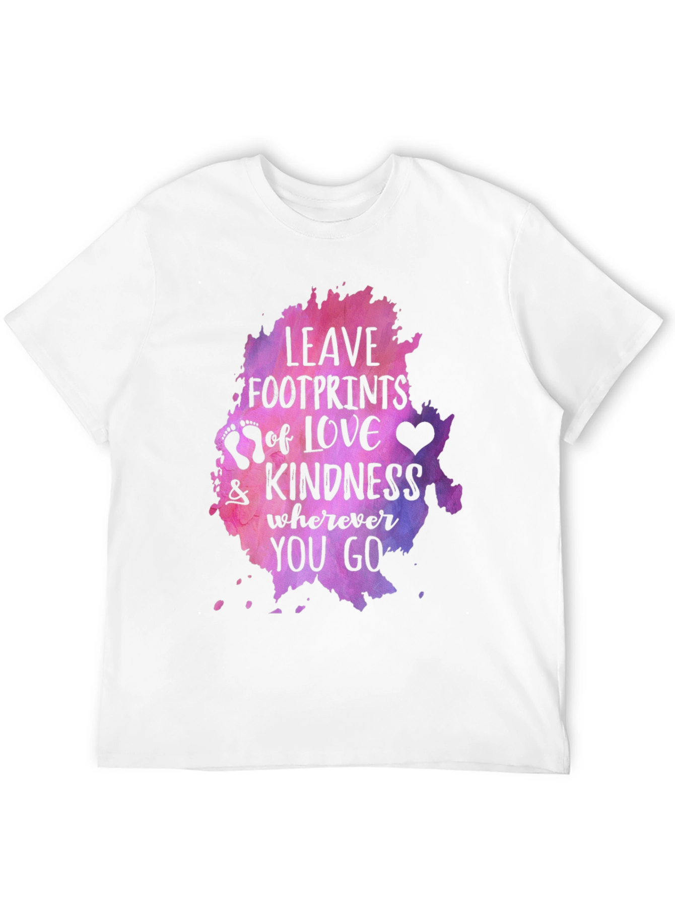 Leave Footprints of Love Kindness Graphic Tee - Black