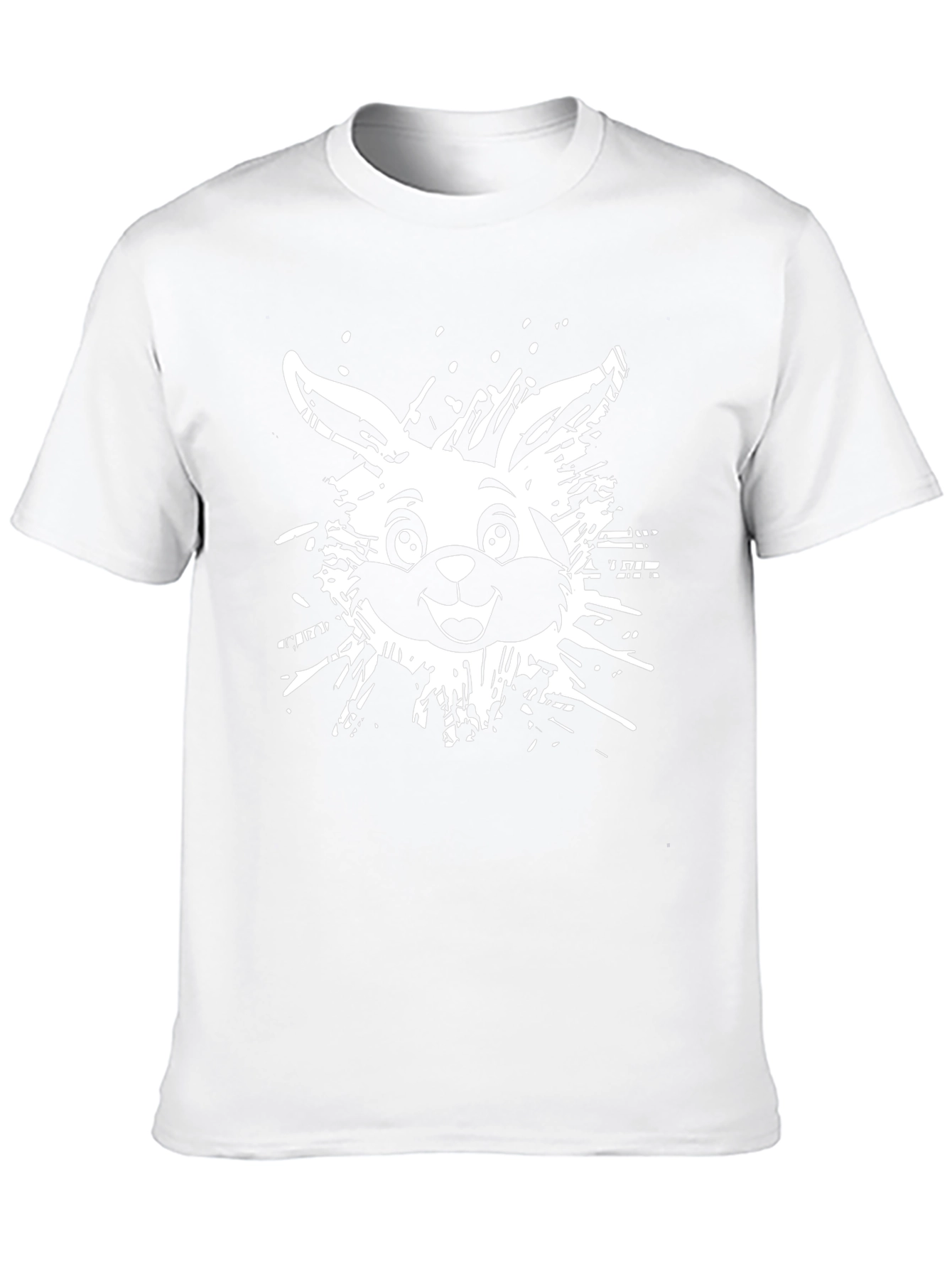 Bunny Graphic Tee - Black Cotton Casual T-Shirt