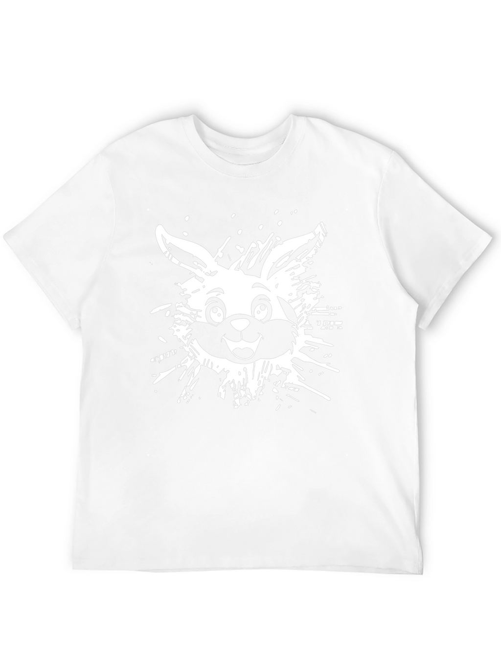 Bunny Graphic Tee - Black Cotton Casual T-Shirt